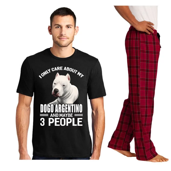 Dogs 365 I Care About My Dogo Argentino And Maybe 3 People Great Gift Pajama Set