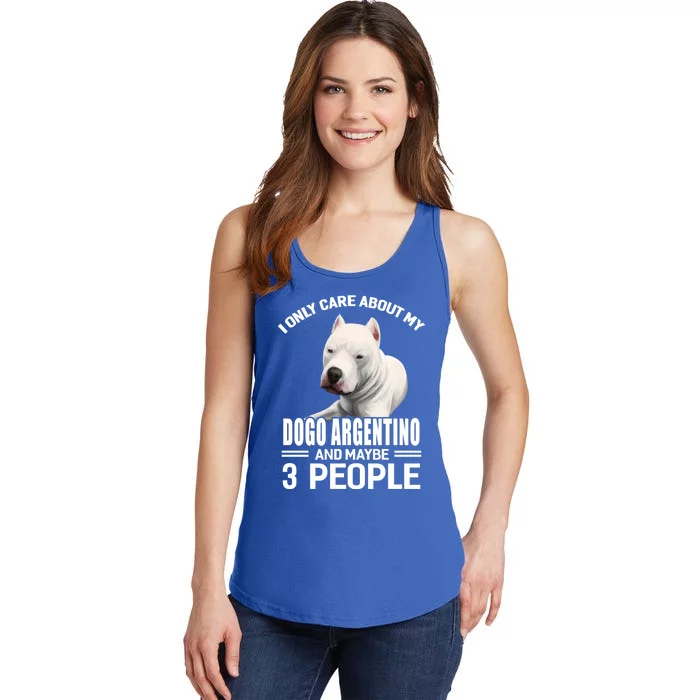 Dogs 365 I Care About My Dogo Argentino And Maybe 3 People Great Gift Ladies Essential Tank