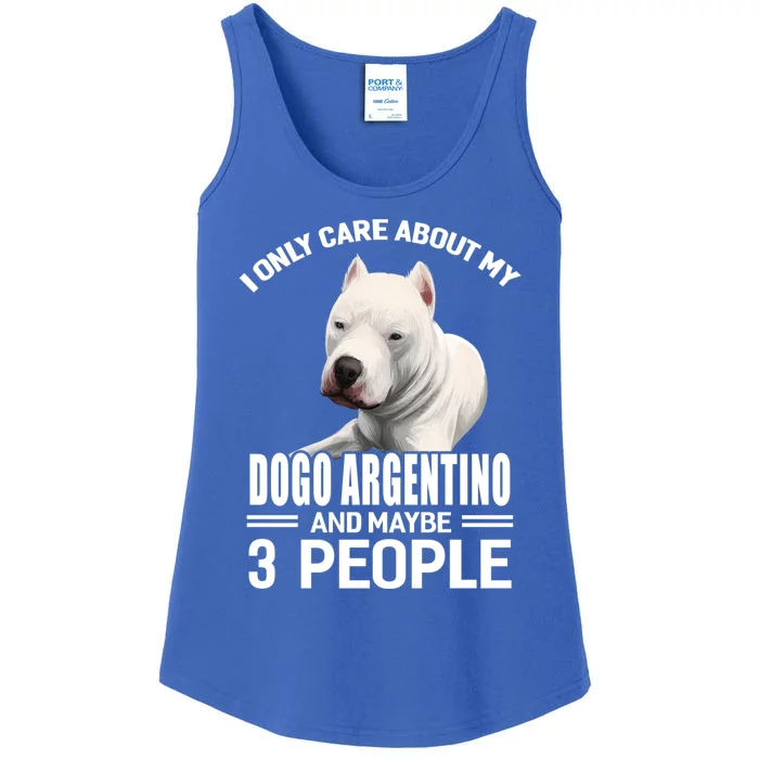 Dogs 365 I Care About My Dogo Argentino And Maybe 3 People Great Gift Ladies Essential Tank