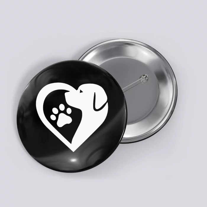 Dogs 365 Paw Rescue Animal Dog Heart Love Dog Button