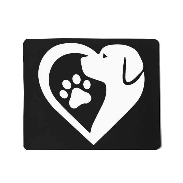 Dogs 365 Paw Rescue Animal Dog Heart Love Dog Mousepad