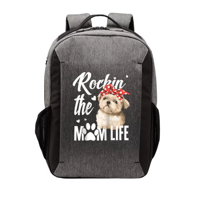 Dogs 365 Rockin The Shih Tzu Mom Life Dog Lover Vector Backpack