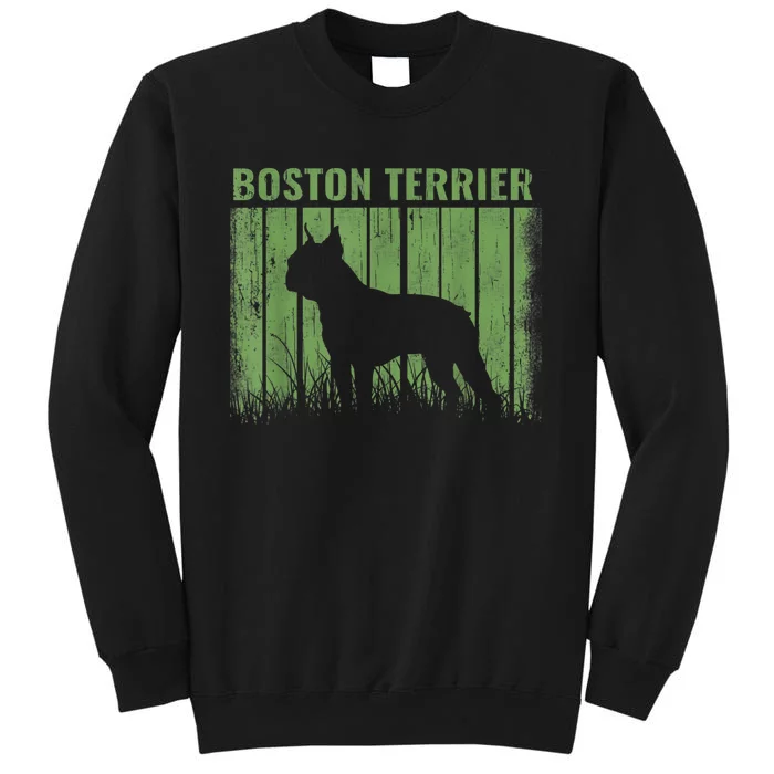 Dogs 365 Retro Boston Terrier Dog Vintage Gift Sweatshirt