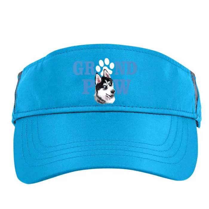 Dogs 365 Siberian Husky Grand Paw Grandpaw Grandpa Dog Lover Adult Drive Performance Visor