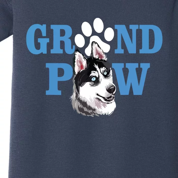 Dogs 365 Siberian Husky Grand Paw Grandpaw Grandpa Dog Lover Baby Bodysuit