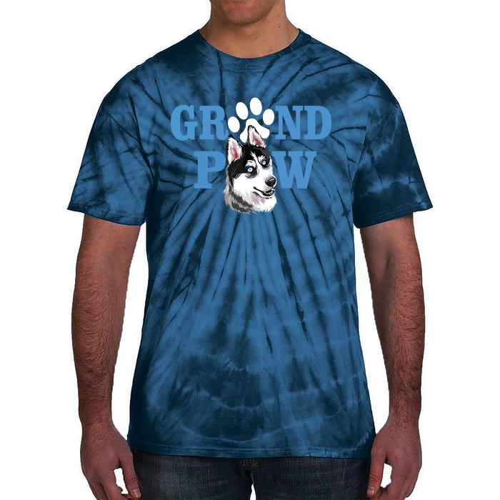 Dogs 365 Siberian Husky Grand Paw Grandpaw Grandpa Dog Lover Tie-Dye T-Shirt