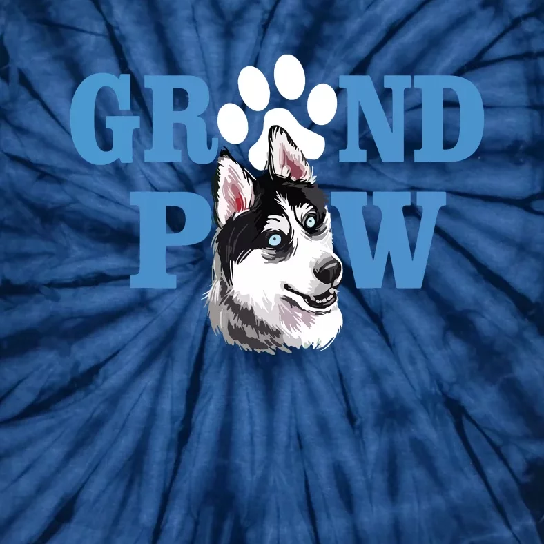 Dogs 365 Siberian Husky Grand Paw Grandpaw Grandpa Dog Lover Tie-Dye T-Shirt