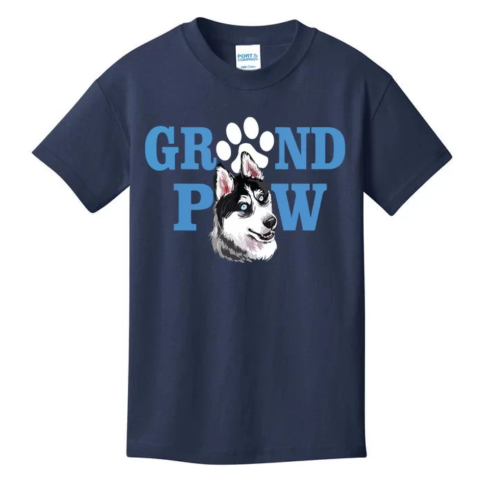 Dogs 365 Siberian Husky Grand Paw Grandpaw Grandpa Dog Lover Kids T-Shirt