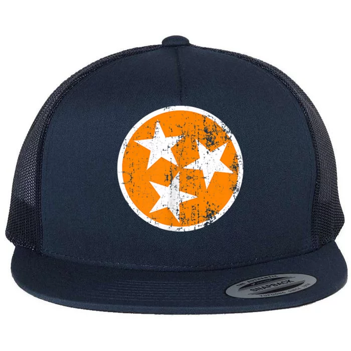 Tennessee - State Flag Hats Grey & White Trucker