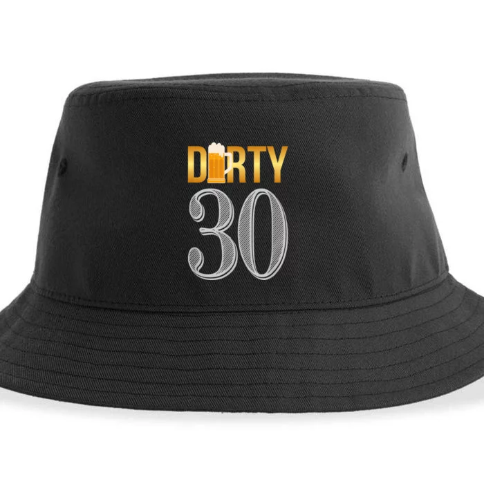 Dirty 30 Shirt 30th Birthday Beer Thirty shirt Sustainable Bucket Hat