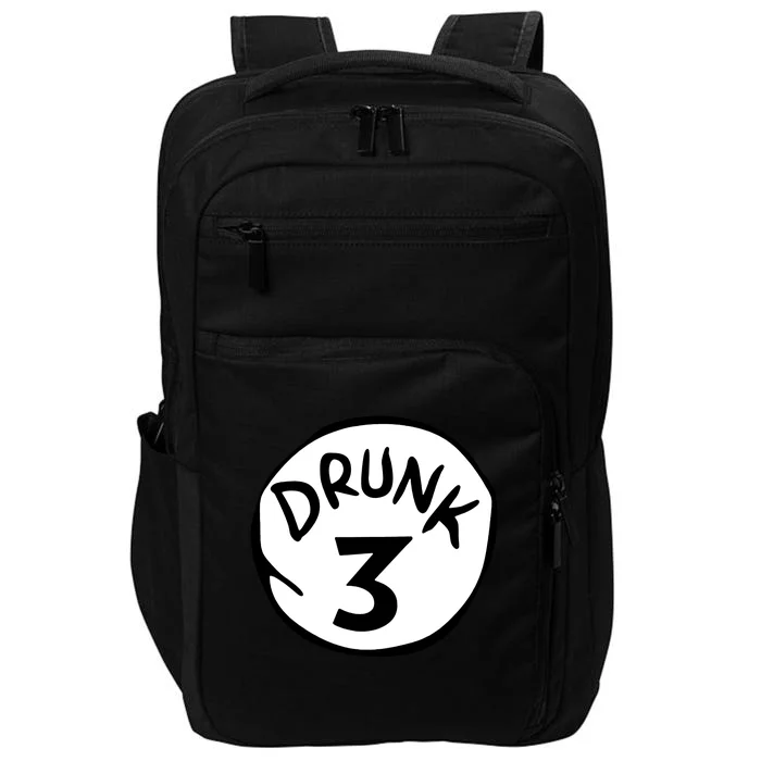 Drunk 3 St Patrick Day Funny Drunk Beer Pong Drunk 3 Impact Tech Backpack