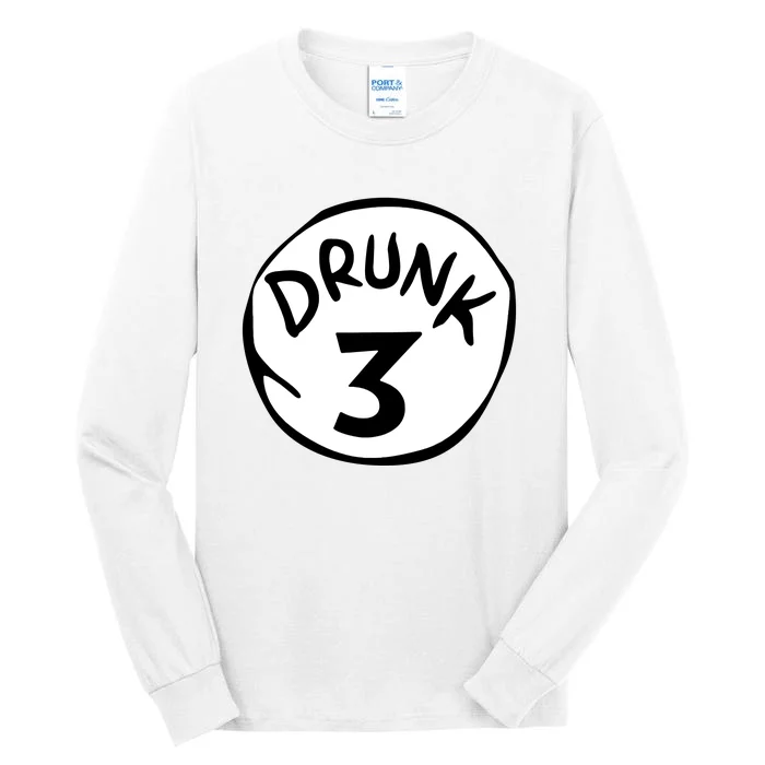 Drunk 3 St Patrick Day Funny Drunk Beer Pong Drunk 3 Tall Long Sleeve T-Shirt