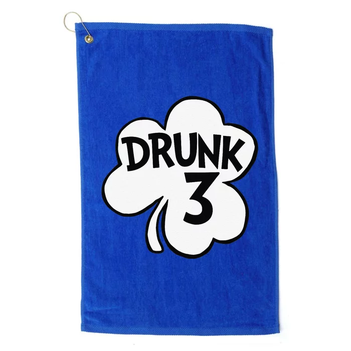 Drunk 3 Saint Patrick's Day Party Group Platinum Collection Golf Towel