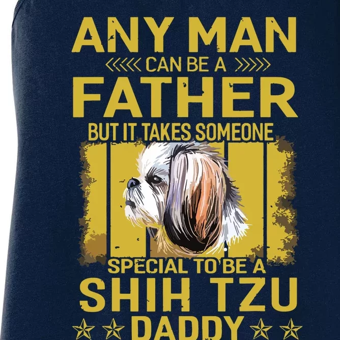 Dogs 365 Shih Tzu Dog Daddy Dad Gift For Men Women's Racerback Tank