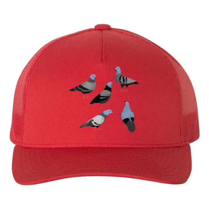 Design 33 The Pigeons Yupoong Adult 5-Panel Trucker Hat