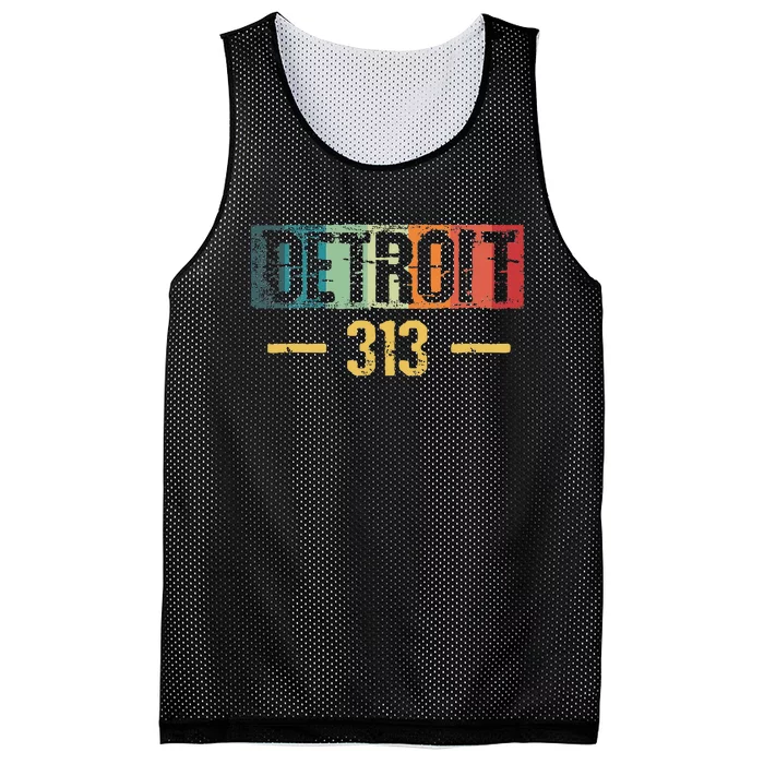 Detroit 313 Vintage Mesh Reversible Basketball Jersey Tank