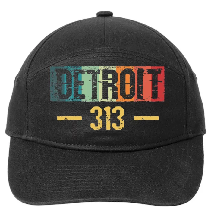 Detroit 313 Vintage 7-Panel Snapback Hat