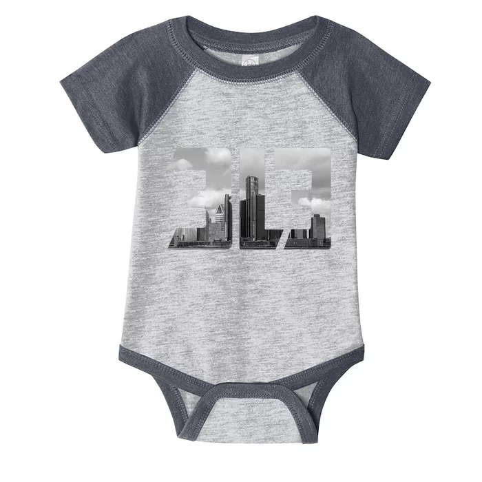 Detroit 313 Vintage Infant Baby Jersey Bodysuit