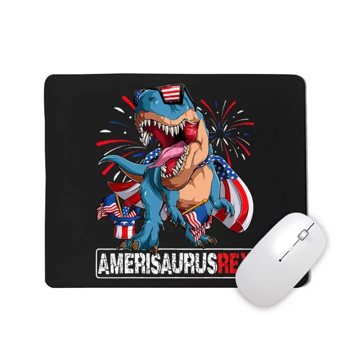 Dinosaur 4th of July Amerisaurus T Rex Funny Mousepad