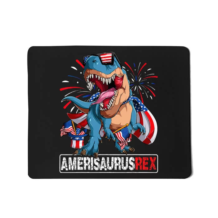 Dinosaur 4th of July Amerisaurus T Rex Funny Mousepad