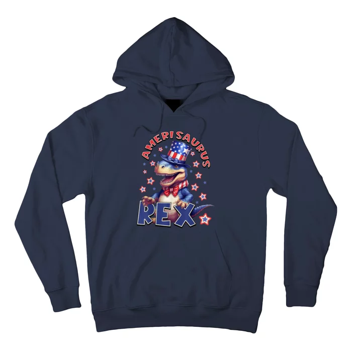 Dinosaur 4th Of July Amerisaurus T Rex Hoodie