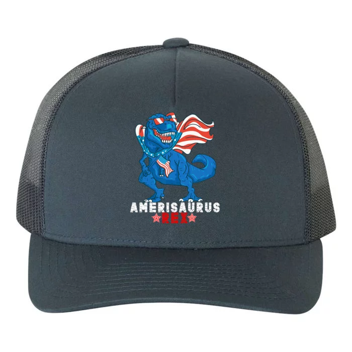 Dinosaur 4th Of July Amerisaurus T Rex Funny Yupoong Adult 5-Panel Trucker Hat