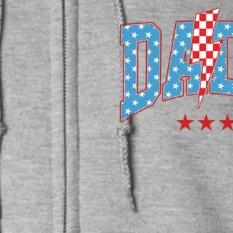 Dada 4th Of July Usa Festive Full Zip Hoodie