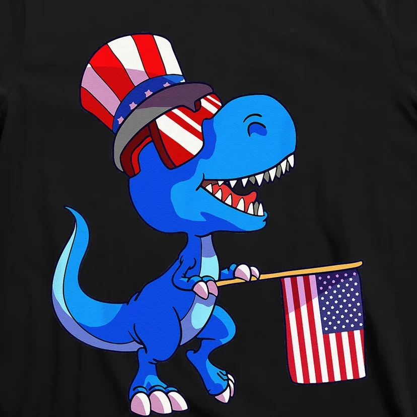 Dinosaur 4th of July USA Flag Dino July 4 T-Shirt