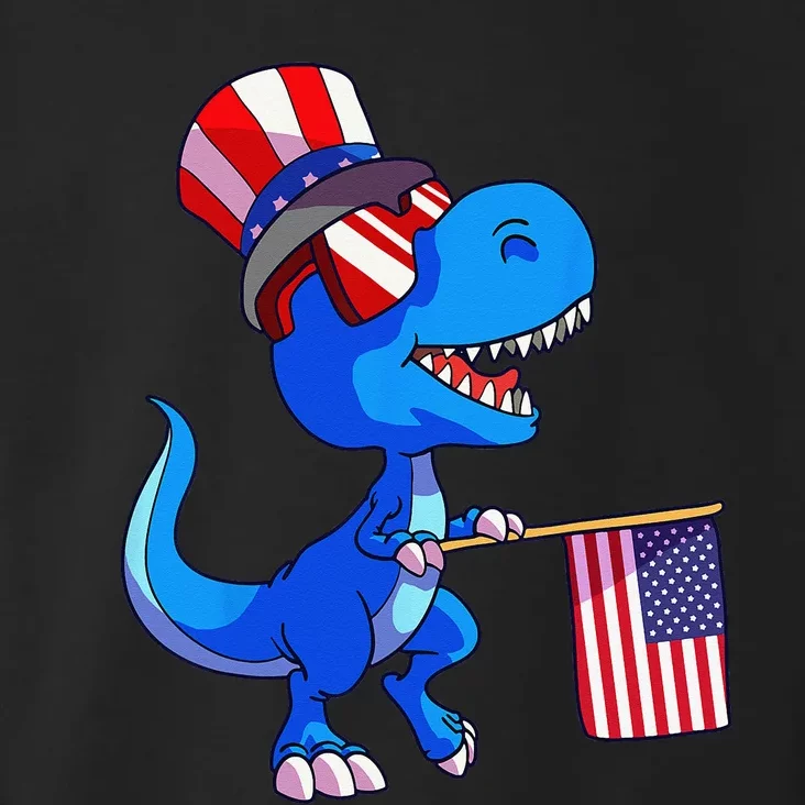 Dinosaur 4th of July USA Flag Dino July 4 Toddler Hoodie