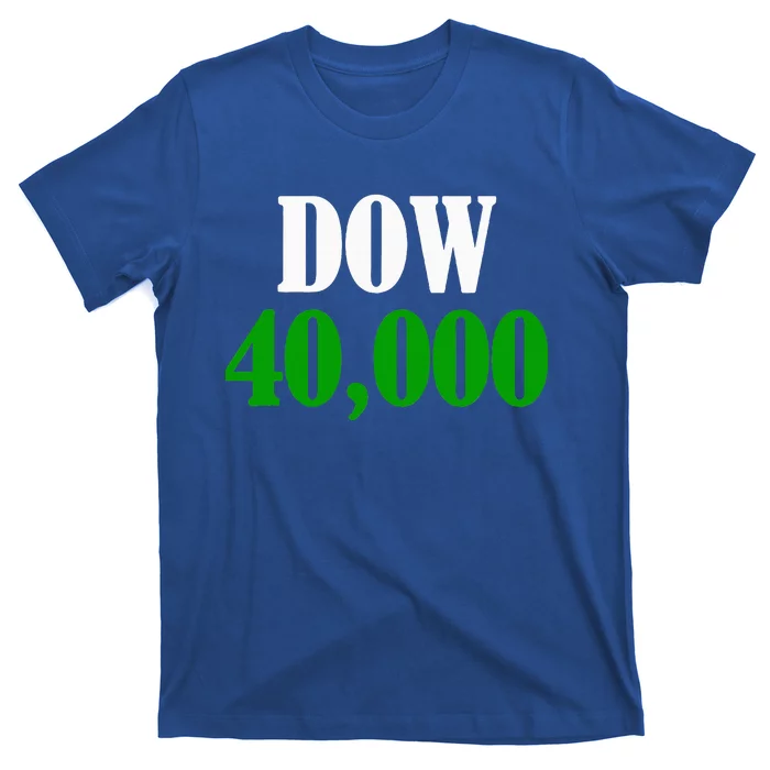 Dow 40000 Stockbroker Financial Advisor Stock Market T-Shirt