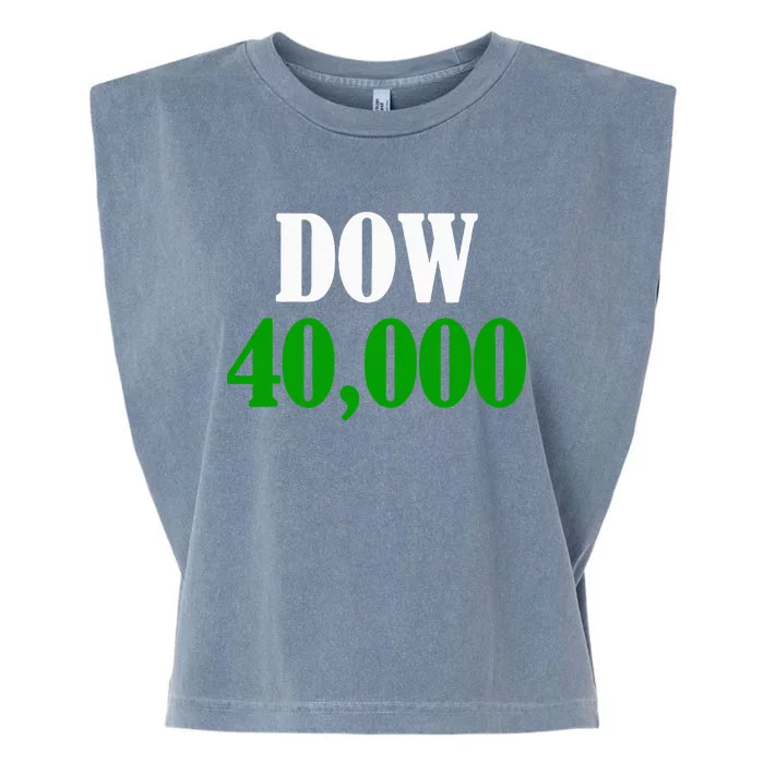 Dow 40000 Stockbroker Financial Advisor Stock Market Garment-Dyed Women's Muscle Tee