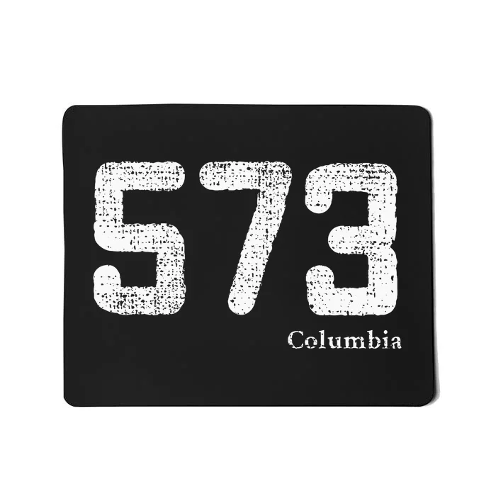 Distressed 573 Area Code Columbia Missouri Mousepad