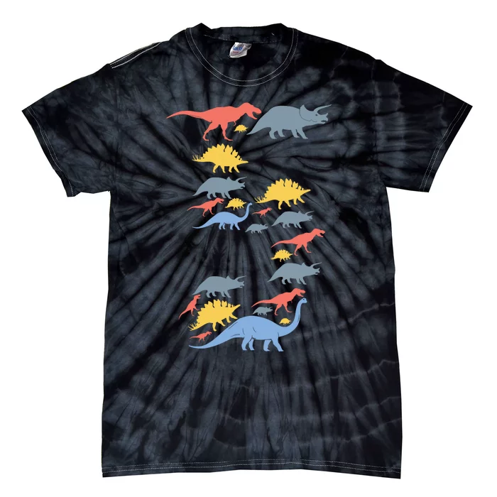 Dinosaur 5th Birthday For 5 Year Old Tie-Dye T-Shirt