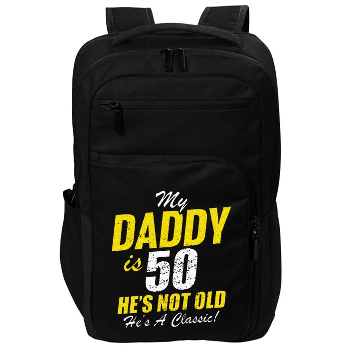 Daddy 50th Birthday Dad 50 Impact Tech Backpack