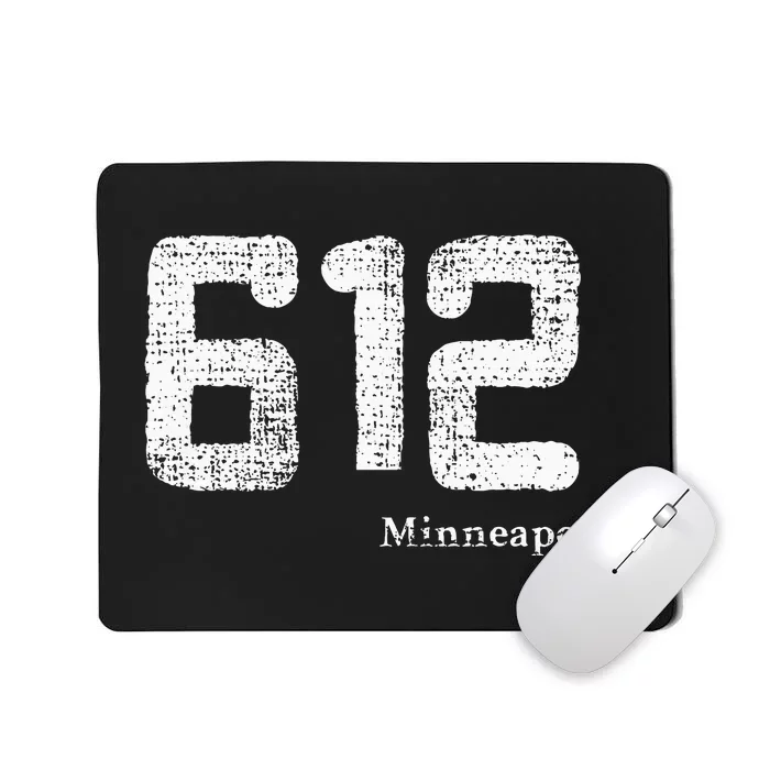 Distressed 612 Area Code Minneapolis Minnesota Mousepad