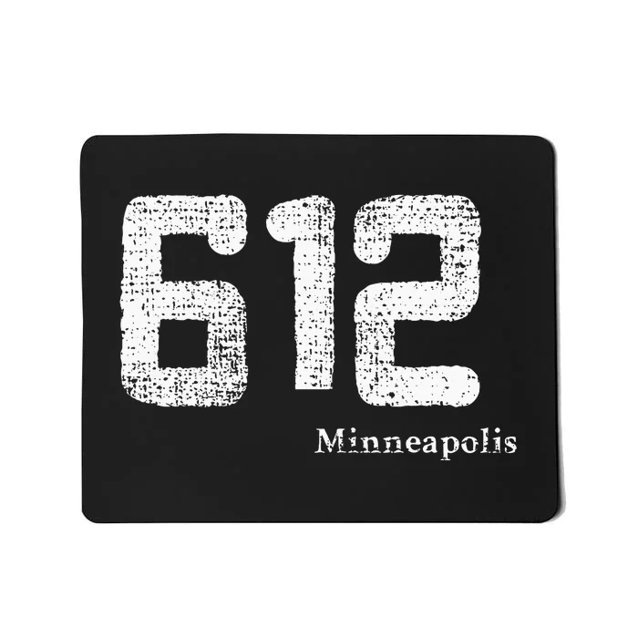 Distressed 612 Area Code Minneapolis Minnesota Mousepad