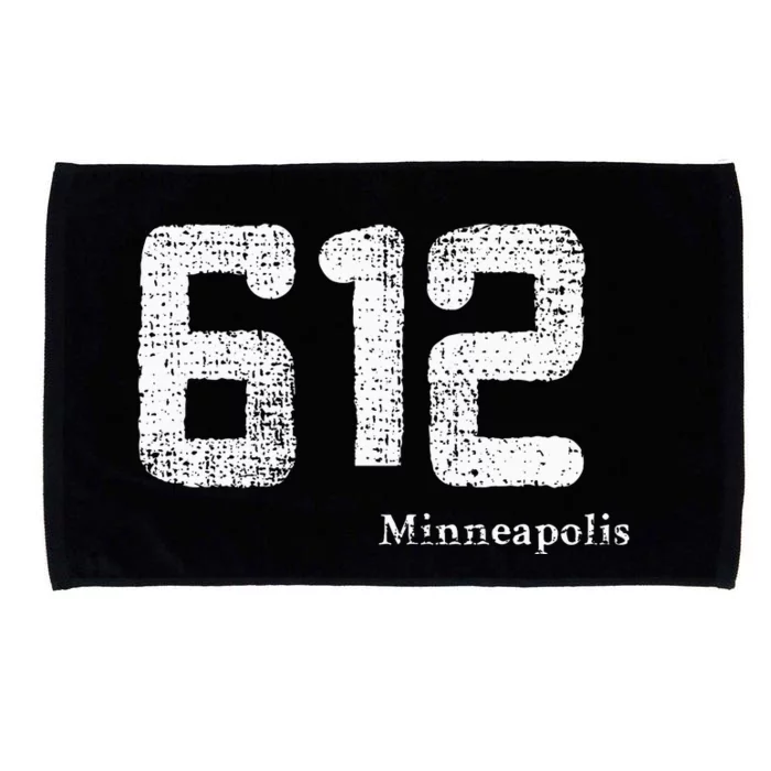 Distressed 612 Area Code Minneapolis Minnesota Microfiber Hand Towel