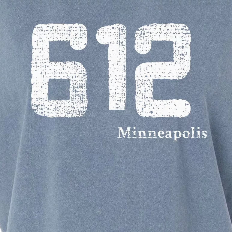 Distressed 612 Area Code Minneapolis Minnesota Garment-Dyed Women's Muscle Tee