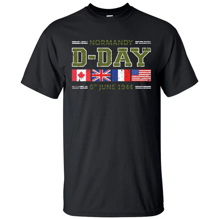 DDay 78th Anniversary WWII Memorial Vintage 1944 Tall T-Shirt