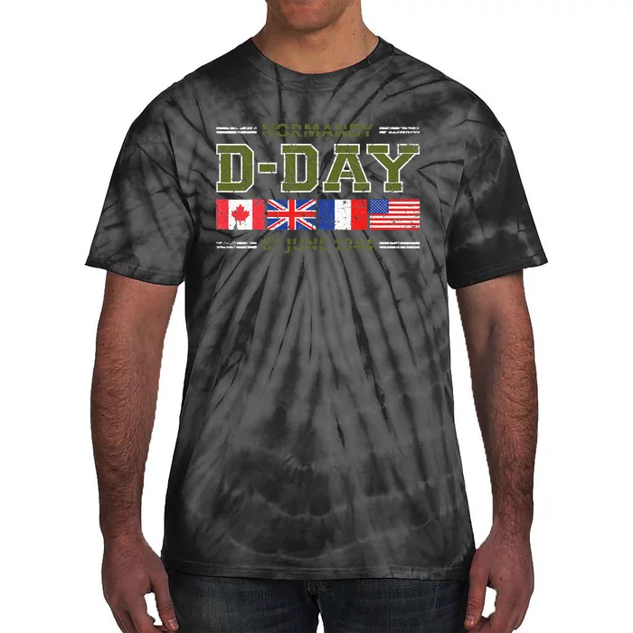 DDay 78th Anniversary WWII Memorial Vintage 1944 Tie-Dye T-Shirt