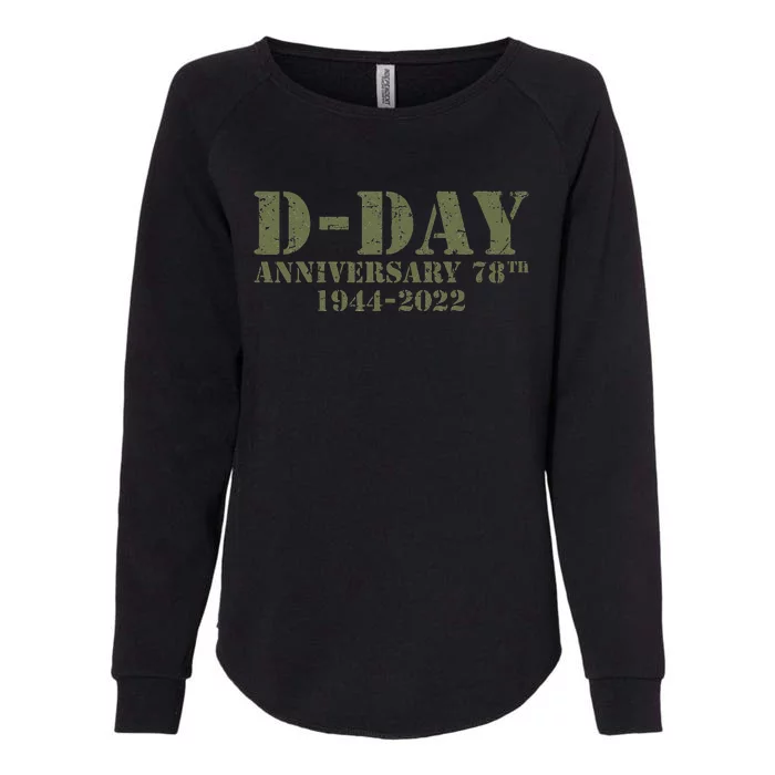 DDay 78th Anniversary WWII Memorial Vintage 1944 Womens California Wash Sweatshirt