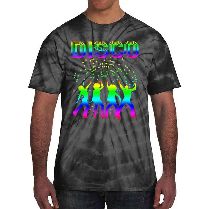 Disco 70s Disco Themed Vintage Retro Dancing Tie-Dye T-Shirt