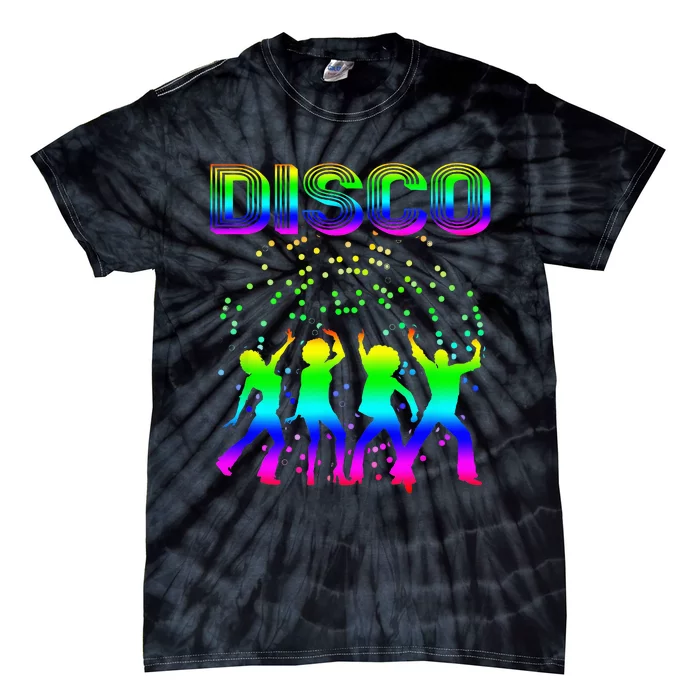 Disco 70s Disco Themed Vintage Retro Dancing Tie-Dye T-Shirt