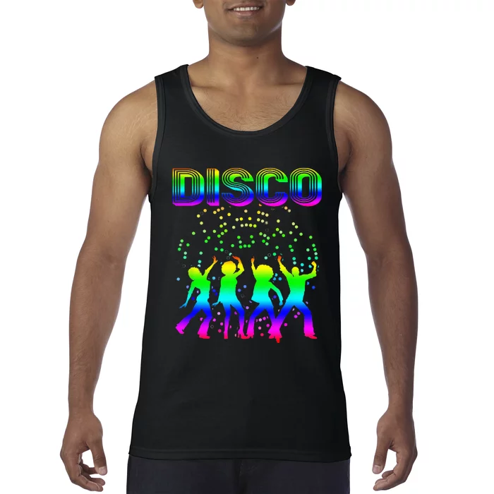 Disco 70s Disco Themed Vintage Retro Dancing Tank Top