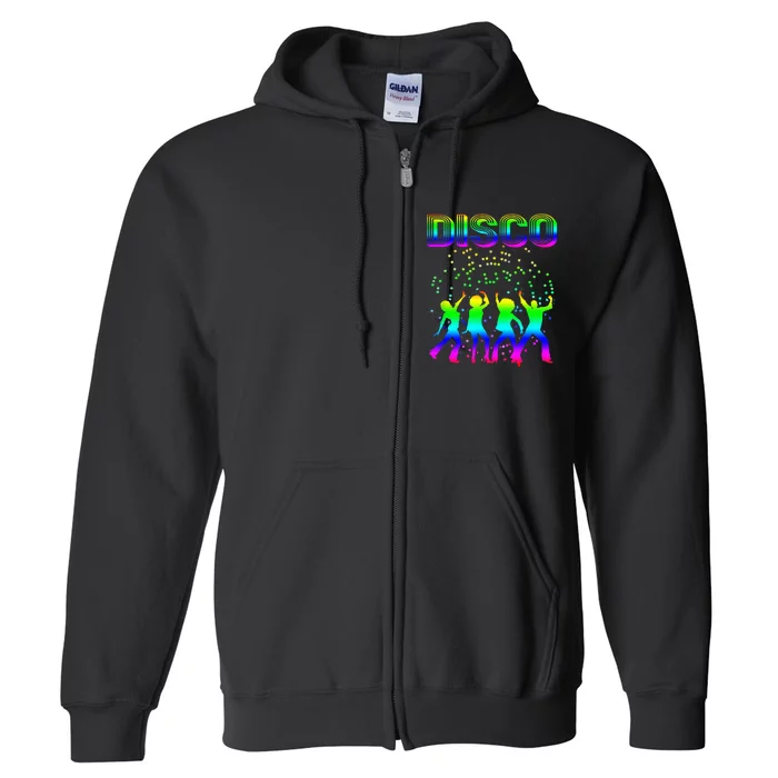 Disco 70s Disco Themed Vintage Retro Dancing Full Zip Hoodie