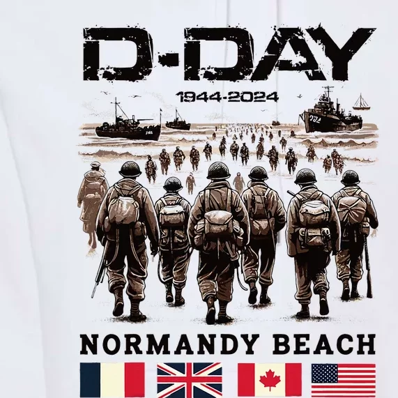 Dday 80th Anniversary Normandy Beach Landing Premium Hoodie