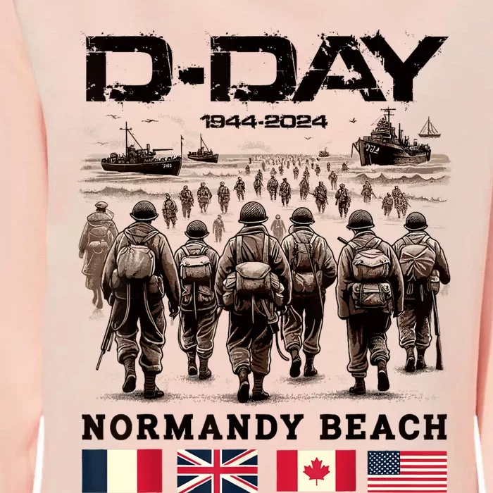 Dday 80th Anniversary Normandy Beach Landing History 1944 Womens California Wash Sweatshirt