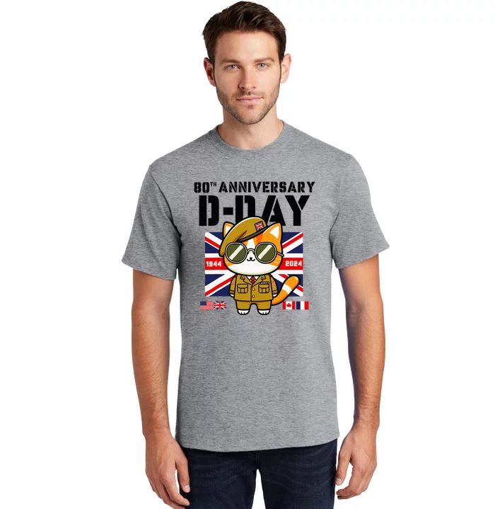 Dday 80th Anniversary Flag Normandy Landing Dday Flags Tall T-Shirt