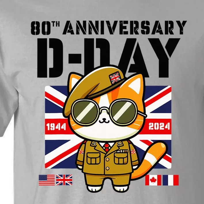 Dday 80th Anniversary Flag Normandy Landing Dday Flags Tall T-Shirt