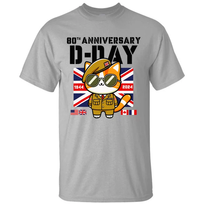 Dday 80th Anniversary Flag Normandy Landing Dday Flags Tall T-Shirt